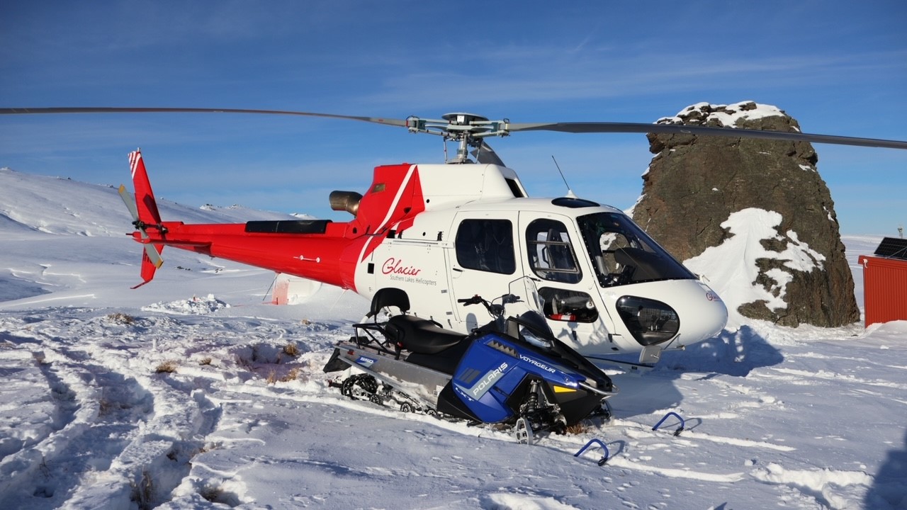 Glacier Southern Lakes Helicopters and New Snowmobile Opening Day 2024